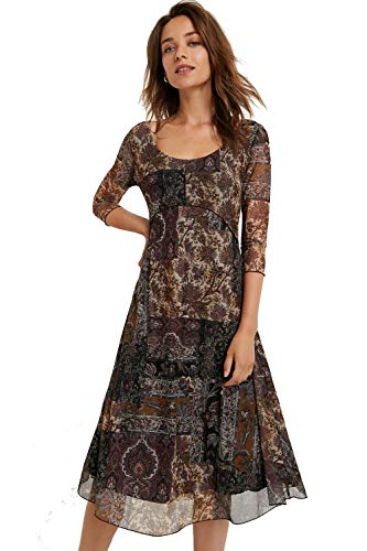 Desigual Womens Vest_Kerala Casual Dress, Brown, S von Desigual