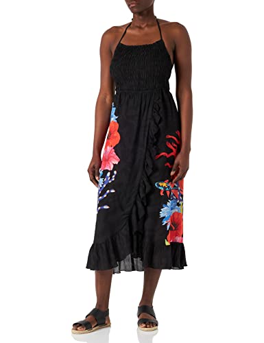 Desigual Womens Vest_Pomelo Überwurf für Schwimmbekleidung, Black, XL von Desigual