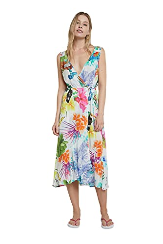 Desigual Womens Vest_Seychelles Swimwear Cover Up, Weiß, L von Desigual