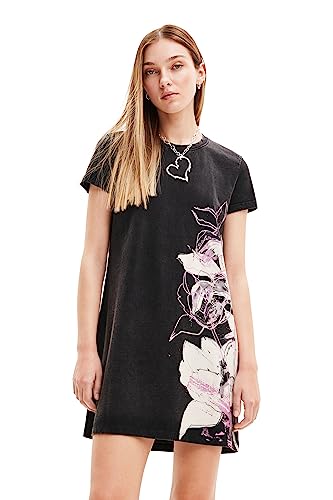 Desigual Damen Vest_camiflo Dress, Schwarz, L EU von Desigual