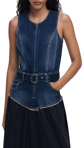 Vest_POPLIN, 5053 Denim MEDIUM WASH, L von Desigual