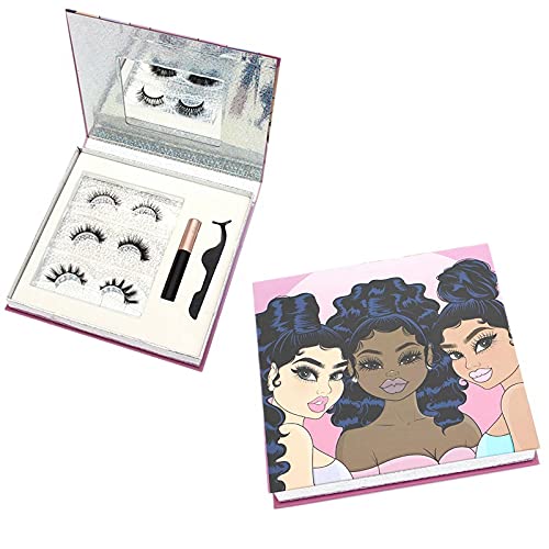 Desikixudy 3 Paar Magnetische Wimpern Eyeliner Wimpern Set NatüRliche Magnetische Falsche Wimpern Wiederverwendbare Wimpern B von Desikixudy