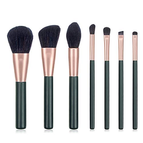 Desikixudy Make-up-Pinsel-Set, 7-teilig, für Gesichtspuder, Foundation, Lidschatten, Konturen, Concealer, tragbar, Reise-Make-up-Pinsel, Beauty-Pinsel von Desikixudy