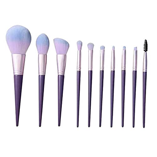 Desikixudy Make-up-Pinsel-Set, weich, natürliches Haar, professionelle Grundierung, Puder, Lidschatten, Make-up-Pinsel-Set, 10 Stück von Desikixudy