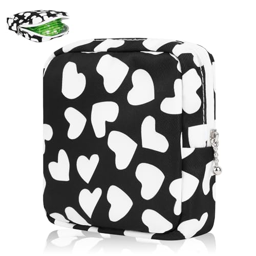 Desing Wish 1 Stück Tampon Aufbewahrung Binden Tasche Perioden Aufbewahrungstasche Klein Make Up Tasche Schminkbeutel Reise Kosmetiktasche Damen Erste Periode Set Mädchen Geschenk mit Reißverschluss von Desing Wish