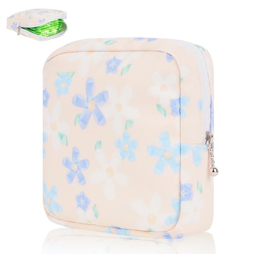 Desing Wish 1 Stück Tampon Aufbewahrung Binden Tasche Perioden Aufbewahrungstasche Klein Make Up Tasche Schminkbeutel Reise Kosmetiktasche Damen Erste Periode Set Mädchen Geschenk mit Reißverschluss von Desing Wish