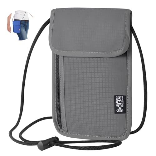 Desing Wish Brustbeutel Damen Herren Brusttasche Kinder Mädchen Jungen Klein wasserdichte Reisegeldbeutel Diebstahlsichere Tasche Chest Bag Sicherheitstasche Reise Reisepass Organizer mit RFID Schutz von Desing Wish