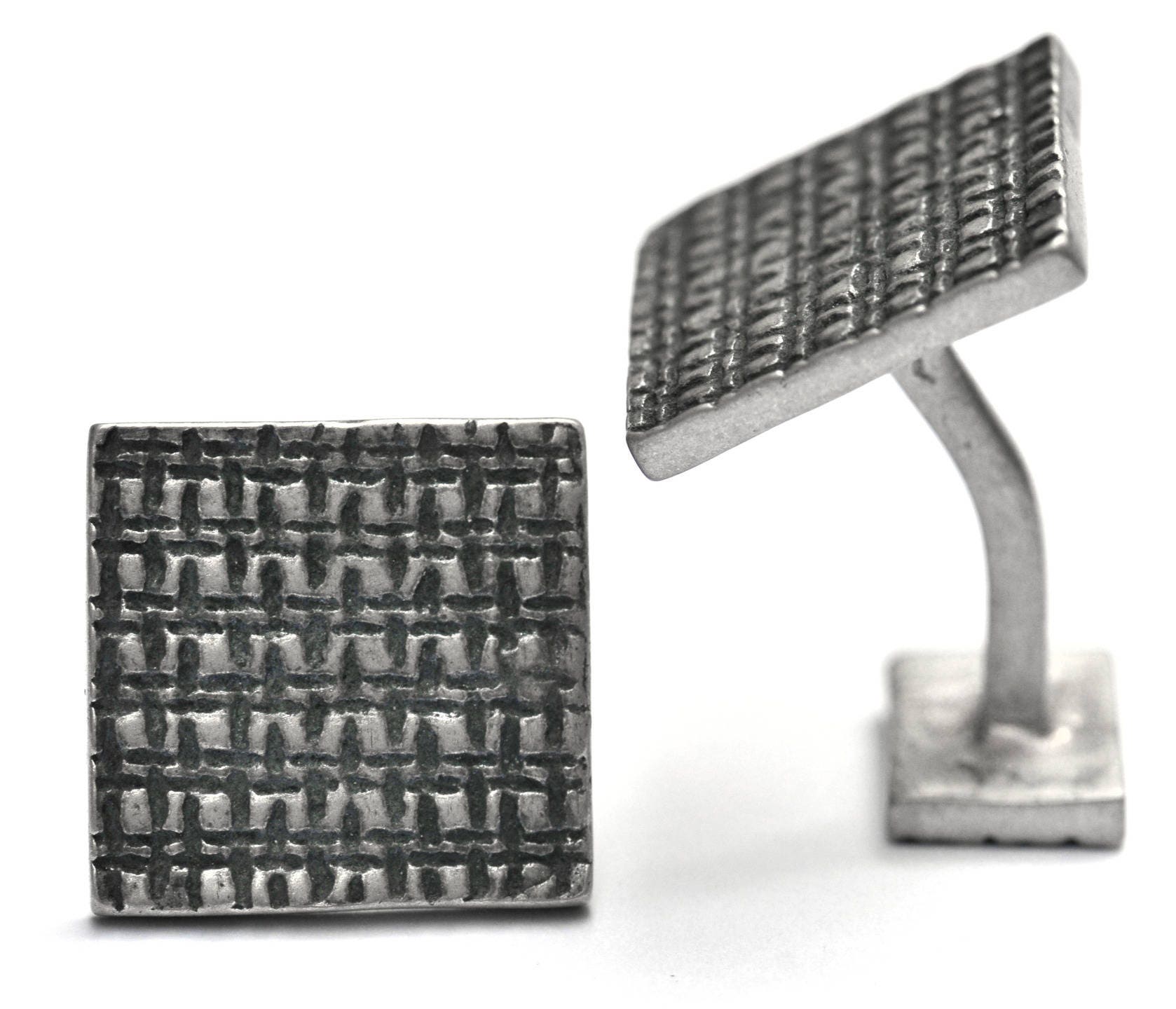 Manschettenknöpfe Aus Massivem 925/1000-Silber Mit Schwarzer Patina von DesireeSchmidtParis