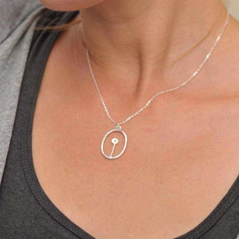 Wendehalskette Aus Massivem Silber 925/1000 Jardin D'hiver, Längenverstellbar, Damenanhänger, Handgefertigt in Frankreich von DesireeSchmidtParis