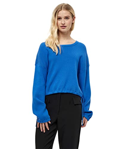 DESIRES Damen Gabi String Pullover Blau M von Desires