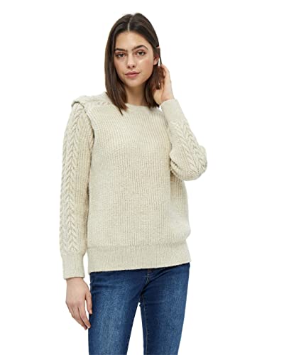 DESIRES Damen Jackline Pullover mit Rundhalsausschnitt Grau M von Desires