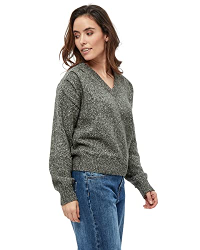 DESIRES Damen Jackline Pullover mit V-ausschnitt Grün S von Desires