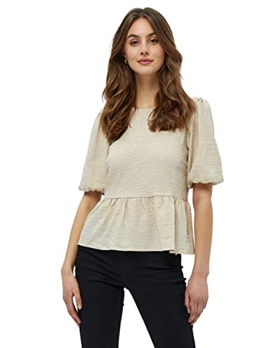 DESIRES Damen Joa Glitter Blouse Beige S von Desires