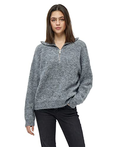 DESIRES Damen Juna Zip Pullover Grau Xs von Desires