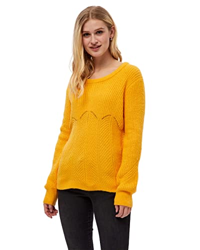 DESIRES Damen Kastella Pullover Gelb L von Desires