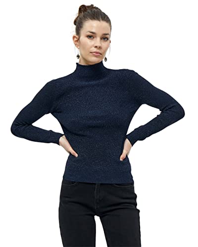 DESIRES Damen Leila Highneck Knit Marine XXL von Desires