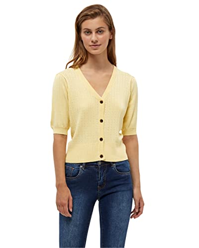 Desires ,Women's ,Geisha Rib Holepattern Cardigan, 6040 PALE YELLOW ,S von Desires