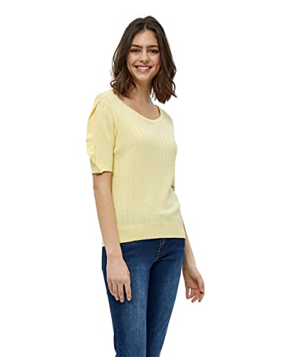 Desires ,Women's ,Geisha Rib Ruffle Blouse, 6040 PALE YELLOW ,L von Desires