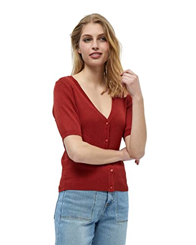Desires ,Women's ,Geisha Rib Short Sleeve Cardigan, 8876 Burnt Red ,XXL von Desires