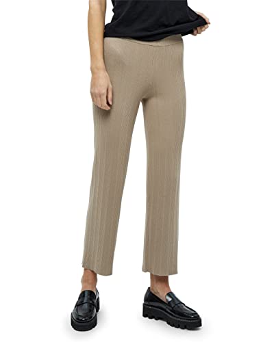 Desires Anne Mid Waisted Ankle Strickhose Hosen Damen In Beige Herbst Hose Größe Xl von Desires