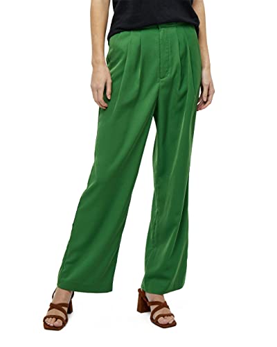 Desires Arvin Mid Waisted Breit Lange Hosen Hosen Damen In Grün Herbst Hose Größe 38 von Desires