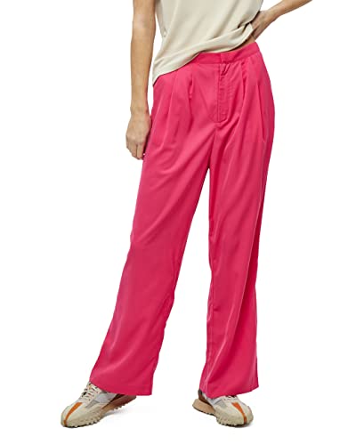 Desires Arvin Mid Waisted Breit Lange Hosen Hosen Damen In Pink Herbst Hose Größe 40 von Desires