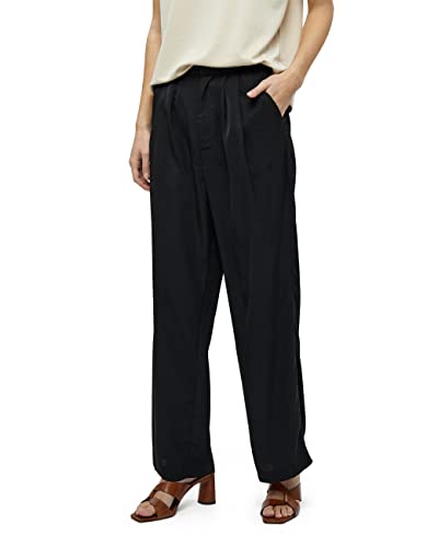 Desires Arvin Mid Waisted Breit Lange Hosen Hosen Damen In Schwarz Herbst Hose Größe 38 von Desires