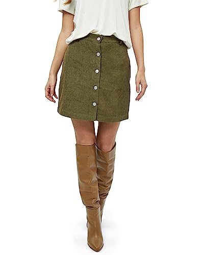 Desires Damen Efu Rock mit hoher Taille und Knopfleiste, 3329 Butternut, 38 Desires Damen Efu Rock mit hoher Taille und Knopfleiste, 3329 Butternut, 38 von Desires