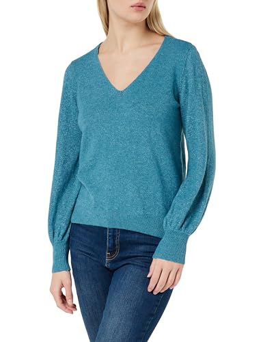 Desires Damen Etal Langen Ärmeln Langärmeliger Pullover, 1176M Cystal Teal Melange, M von Desires