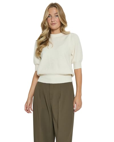 Desires Damen GEA Strickpullover mit halblangen Ärmeln, 0011 Gardenia, XXL von Desires