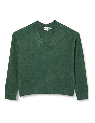 Desires Damen GEA V-Neck Pullover mit V-Ausschnitt, 4112 Jungle Green, M von Desires