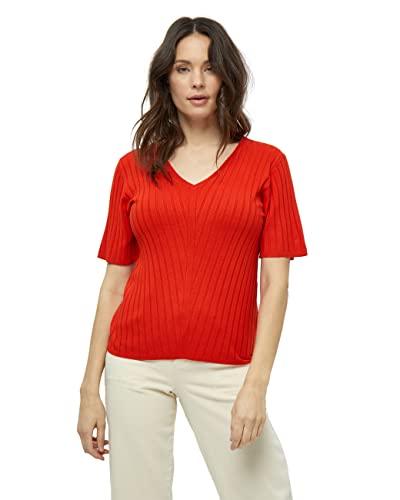 Desires Damen Geisha Halb Ärmel Pullover In Herbst Pulli, Rot,Größe L von Desires