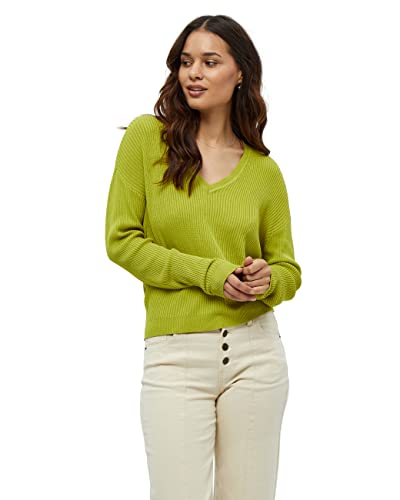 Desires Damen Geisha Rib Grün | Herbst Pulli Größe Xs RIPP-V-Pullover, 3208 Pear Green von Desires