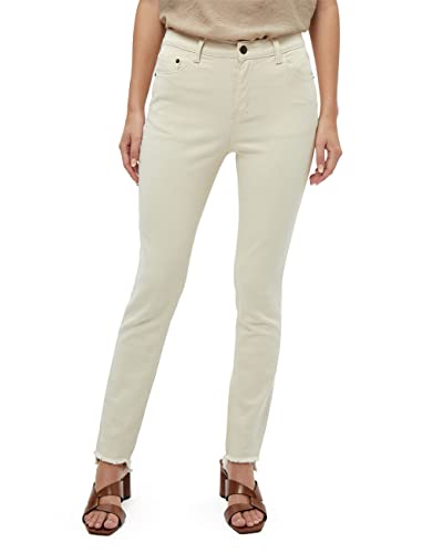 Desires Enia Mid Waisted Slim Raw Edge Jeans Jeans Damen In Beige Herbst Damen Jeans Größe 25 von Desires