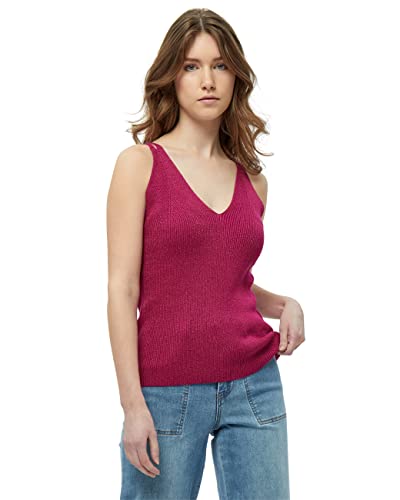 Desires Geisha Rib Damen Top Größe L | Lila Top Damen | Basic Damen Unterhemden Ohne Ärmel | Trägertop Damen | Frühling Damen Oberteile von Desires
