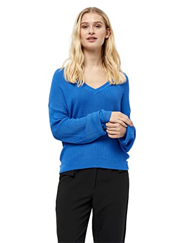 Desires Geisha Rib V Pullover Damen | Weicher Damenpullover Langarm und Puffärmel | Hochwertiger Damen Pullover Winter | Langer Pullover Damen Winter mit V-Ausschnitt von Desires