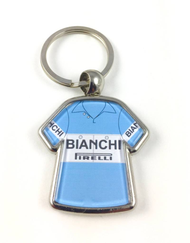 Bianchi Fausto Coppi Radsport Jersey Metall Schlüsselring Fan Erinnerungsstücke Geschenk von DeskTopPeloton