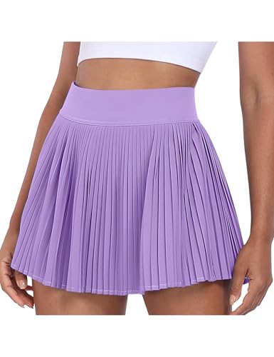 Desol Tennisrock Damen Hosenrock Damen Rock Mit Hose Drunter Hohe Taille Faltenrock Sportrock Golfrock Mini Rock Skirt mit Taschen von Desol