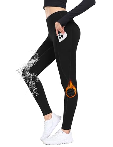 Desol Damen Yogahose mit 3 Taschen,Hohe Taille Sport Leggings Lange Yoga Pants Blickdicht Yogatights Fitnesshose von Desol