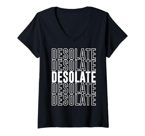 Damen Trostlos T-Shirt mit V-Ausschnitt Damen Trostlos T-Shirt mit V-Ausschnitt von Desolate Apparel