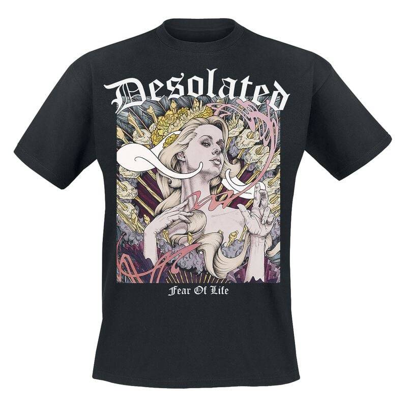 Desolated Fear of Life T-Shirt schwarz in M von Desolated