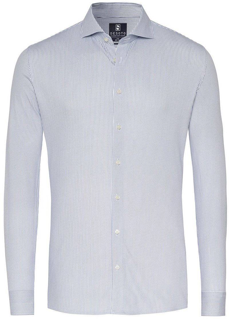 DESOTO Essential Hemd Hai Piqué Streifen Blau - Größe 42 von Desoto
