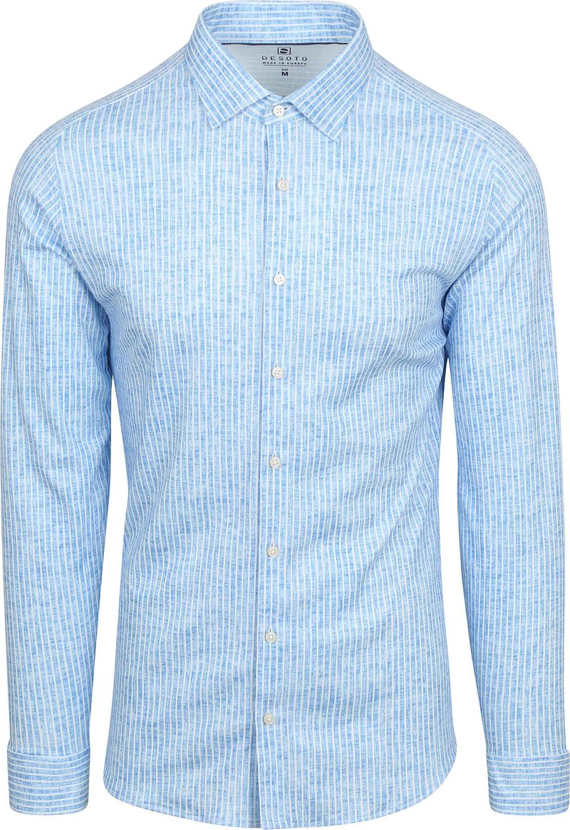 DESOTO Hemd Kent Monochrome Streifen Blau - Größe L von Desoto