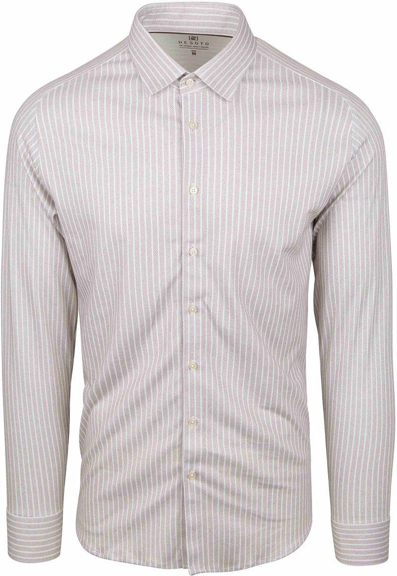 DESOTO Hemd Kent Streifen Beige - Größe XXL von Desoto