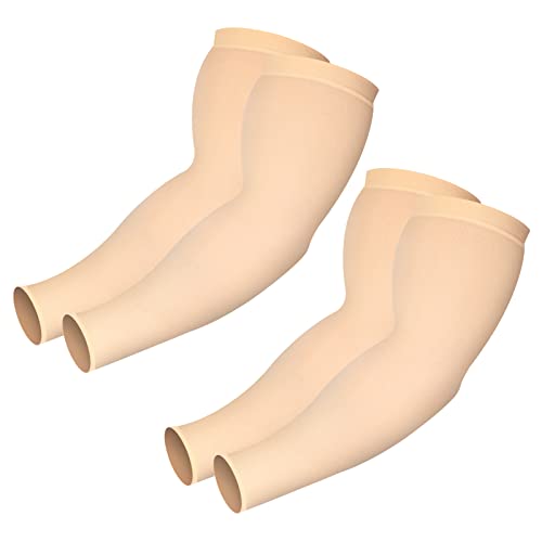 Desoto 2 Paar Armstulpen für Frauen mit Plus Größe, Kühlung UV-Sonnenschutzstulpen zum Abdecken von Tattoos, kühlender Kompression Ice Silk Oversized Arm Sleeves von Desoto