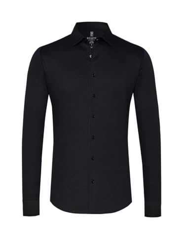 Desoto Hemd Kent Schwarz - Grösse S - Herren - Bekleidung - Slim-fit - Super Stretch - Desoto Hemd Kent Schwarz - Grösse S - Herren - Bekleidung - Slim-fit - Super Stretch - von DeSoto