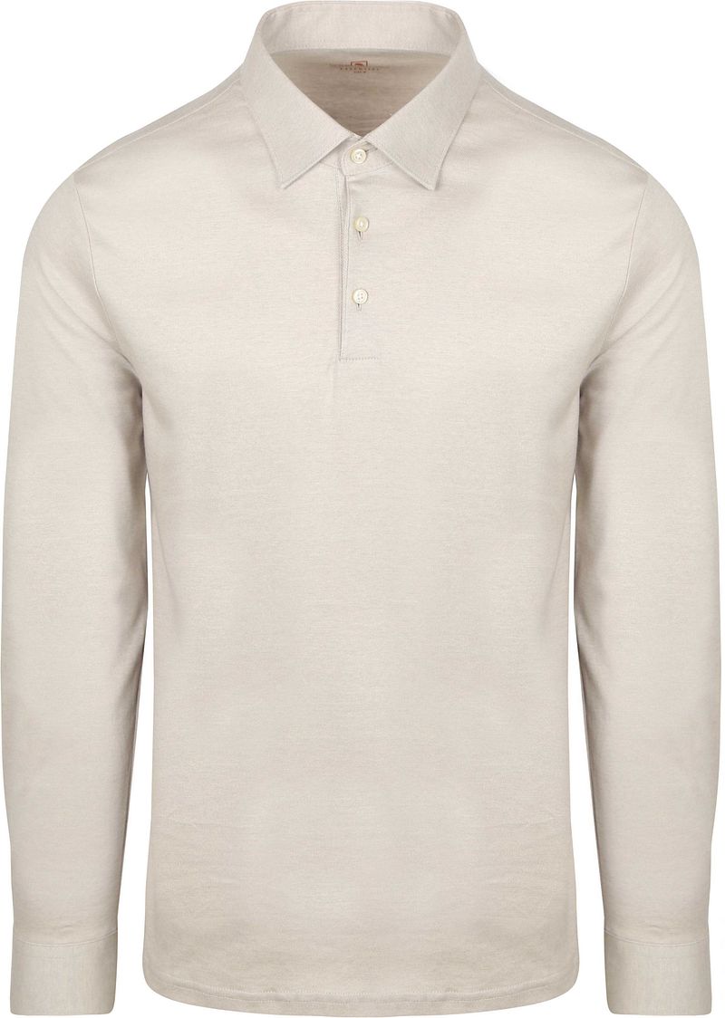 Desoto Longsleeve Poloshirt Essential Beige - Größe S Desoto Longsleeve Poloshirt Essential Beige - Größe S von Desoto
