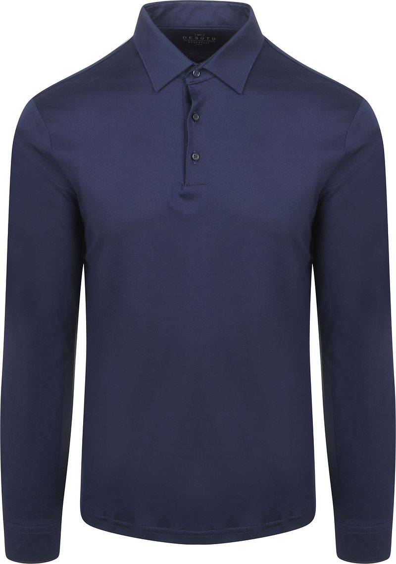 Desoto Longsleeve Poloshirt Essential Navy - Größe L von Desoto