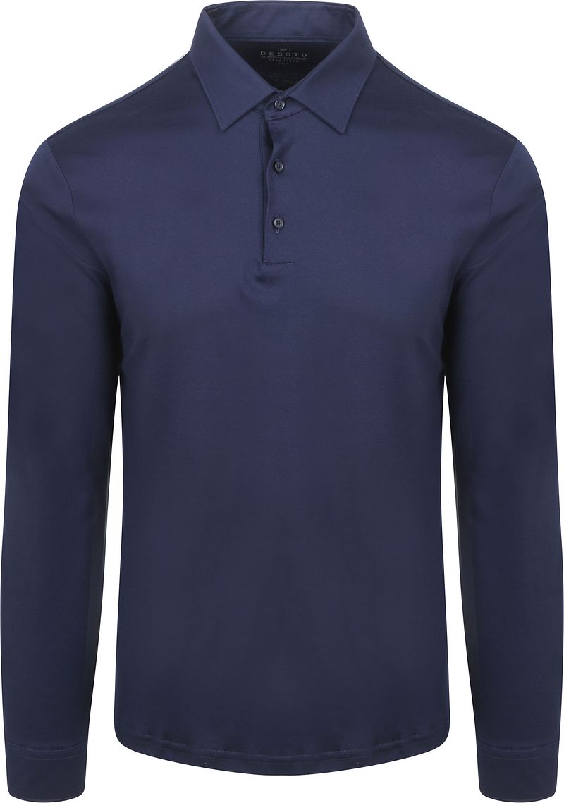 Desoto Longsleeve Poloshirt Essential Navy - Größe S Desoto Longsleeve Poloshirt Essential Navy - Größe S von Desoto