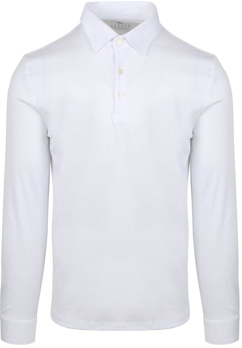 Desoto Longsleeve Poloshirt Essential Weiß - Größe XL von Desoto